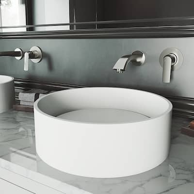 VIGO Anvil Matte Stone Vessel Bathroom Sink