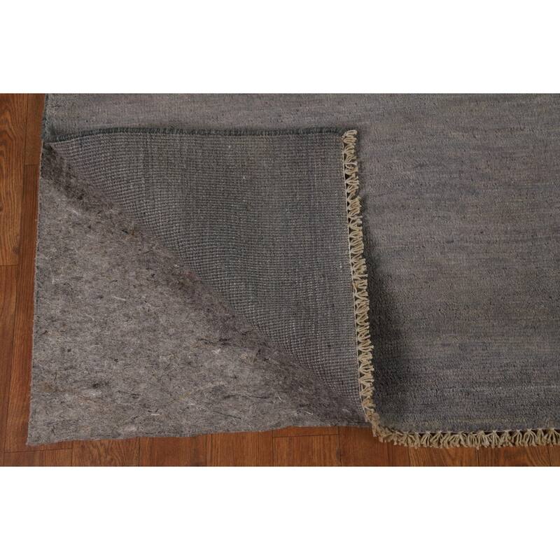 Modern Gray Gabbeh Oriental Area Rug Handmade Living Room Wool Carpet - 6'8" x 9'7"
