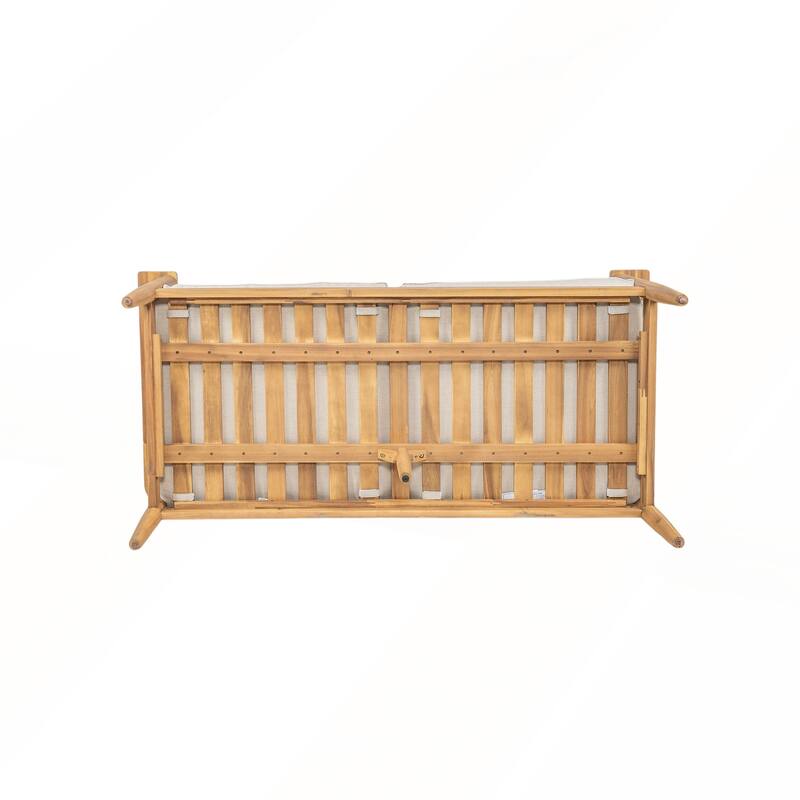 Outdoor Acacia Wood Loveseat