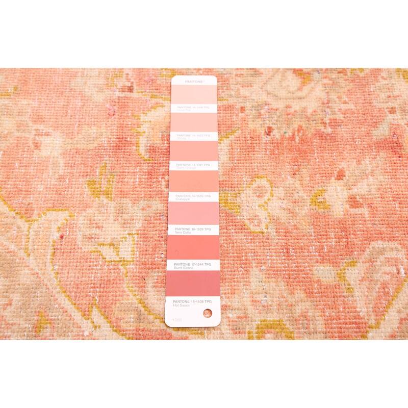 ECARPETGALLERY Hand-knotted Antalya Vintage Light Red Wool Rug - 9'6 x 12'10