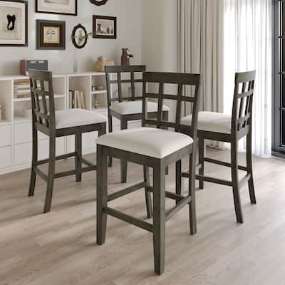 CraftPorch Simple Rustic Counter Height Dining Chairs (Set of 4)