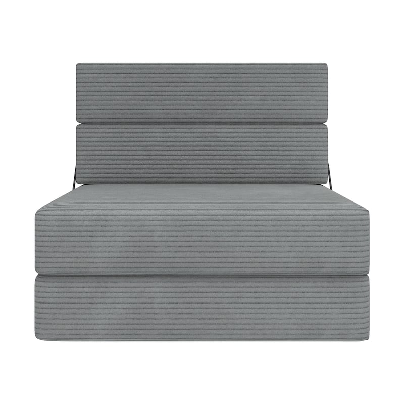 Moasis Convertible Folding Sofa Bed, Corduroy Fabric Fold Out Sleeper Chair