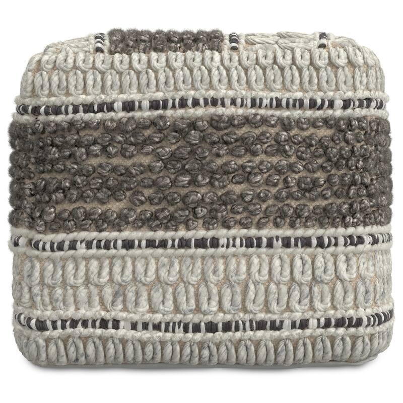 WYNDENHALL Heyfield Square Pouf Handloom Woven