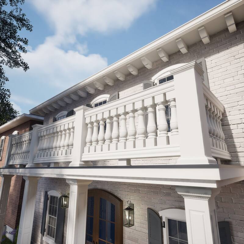 Fiberthane 700 Series Bradford Baluster, Factory Primed