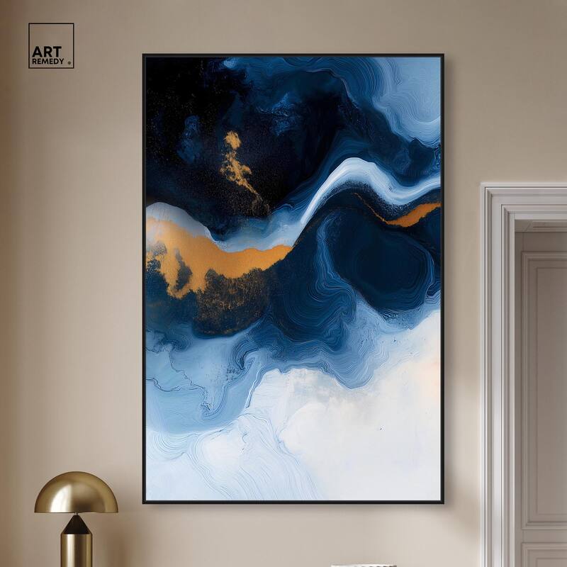 Blue Deep I Canvas by Art Remedy