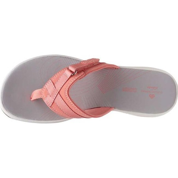 clarks orange flip flops