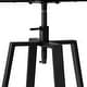 preview thumbnail 28 of 60, Glitzhome Industrial Modern Adjustable Bar Table Rustic Steel 3-Piece Pub Sets