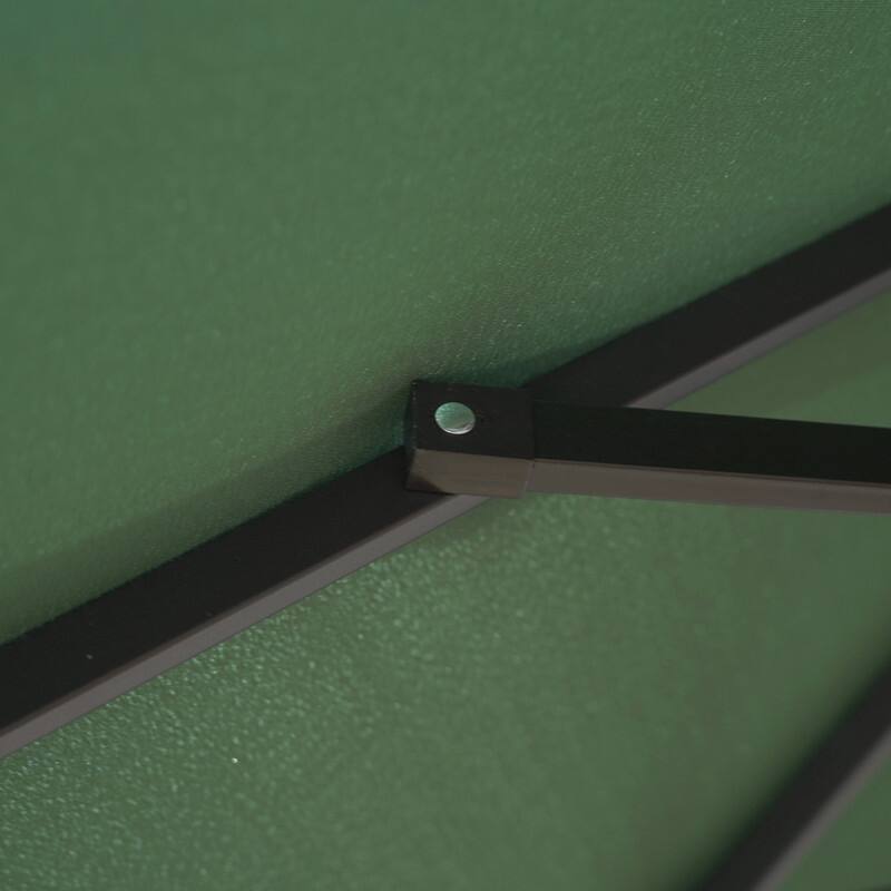 Willry Solar-Powered LED Offset Patio Umbrella with Easy Crank Lift, Tie Closure for Gardens, Balconies, Decks, Swimming pools