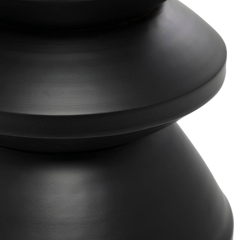 Black Metal Art Deco Inspired Accent Table