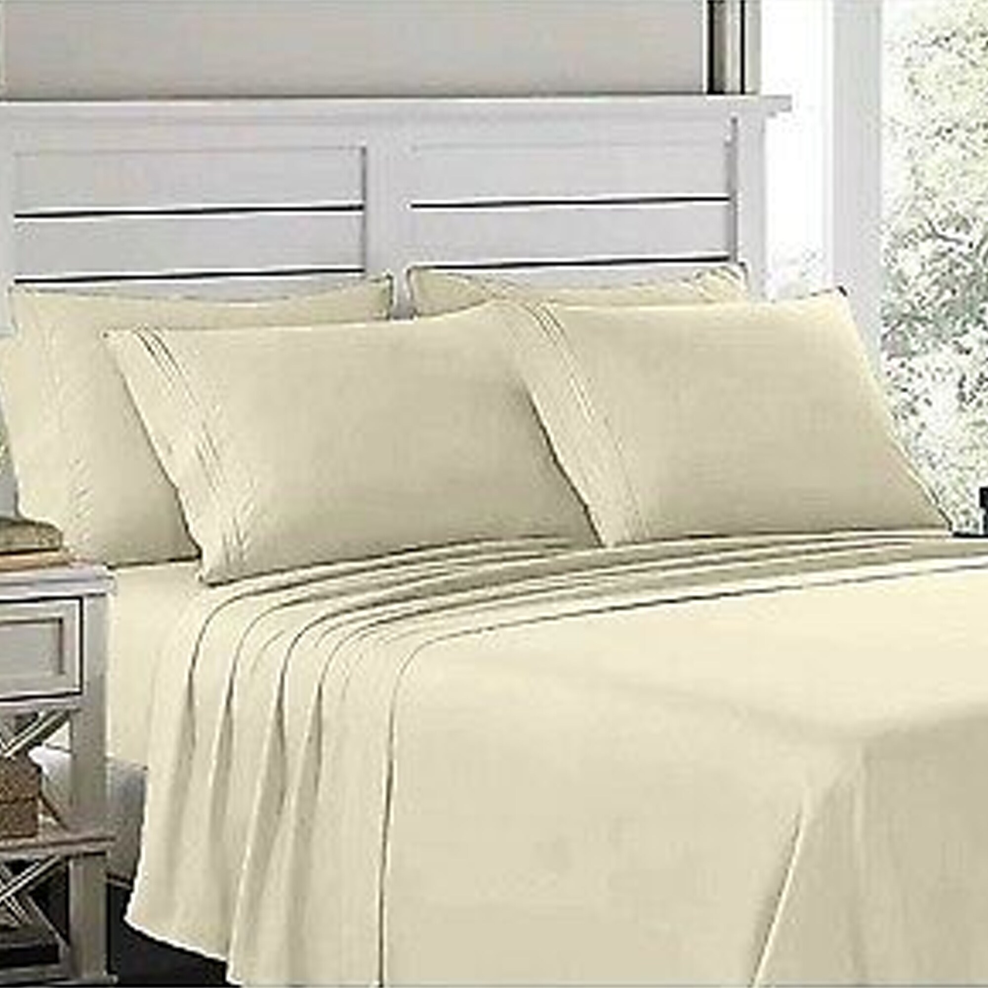 Egyptian Comfort 1900 Count 4 Pcs Bed Sheet Set Ultra Soft Deep Pocket Bed Sheet 