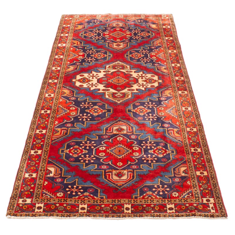 ECARPETGALLERY Hand-knotted Konya Anatolian Red Wool Rug - 4'11 x 10'4