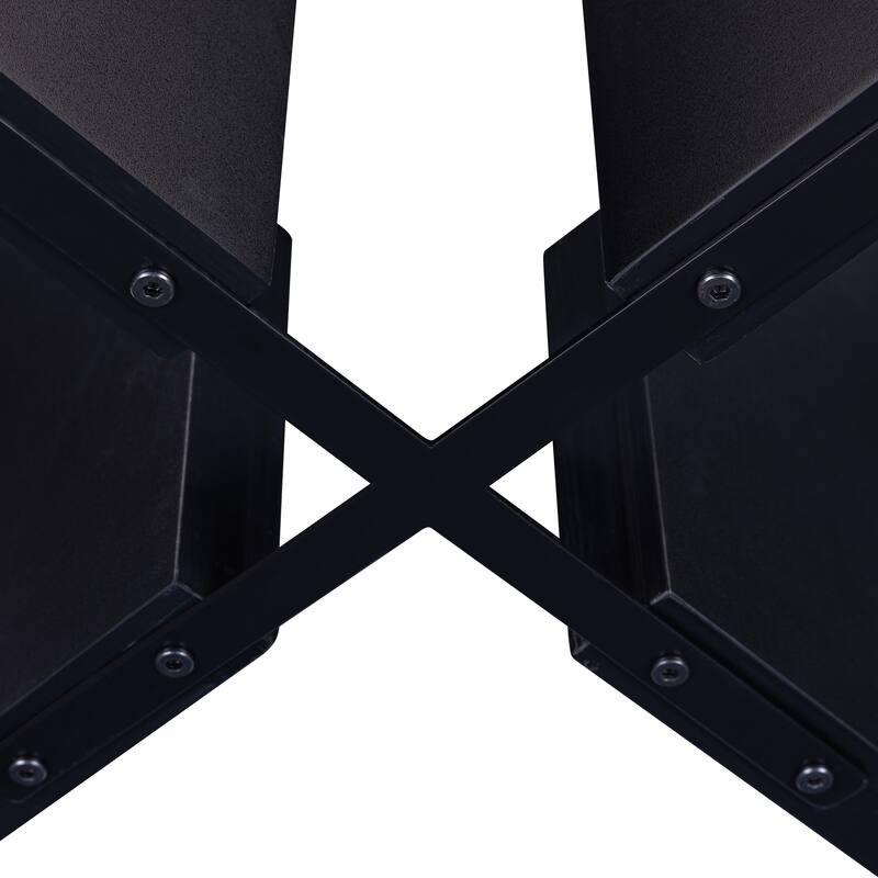 Round Dining Table for 4-6 People, Kitchen Table with Faux Marble Top, Coffee Table for Dining Room, Living Room - Black