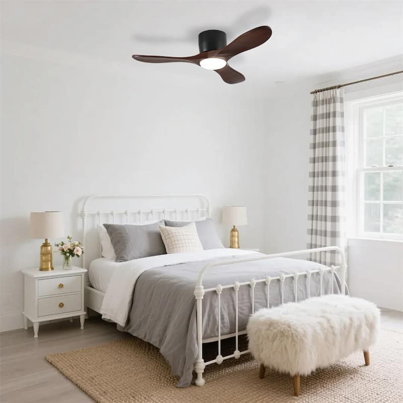 42-inch Ceiling Fan with Light and Remote Control, Reversible DC Motor