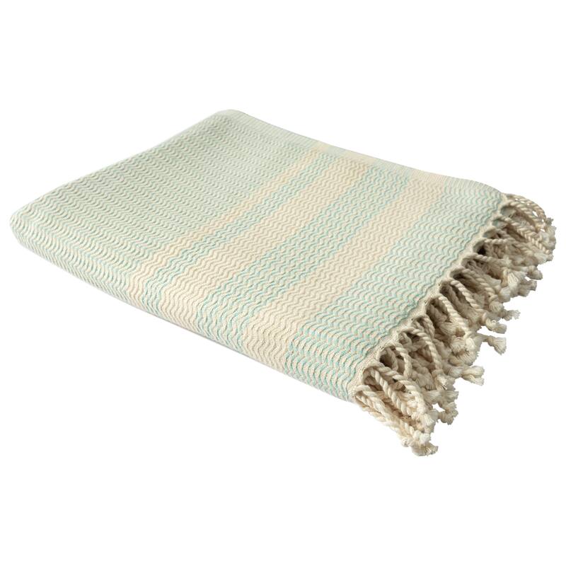 Sevita Striped Premium Turkish Cotton Standard Size Throw Blanket