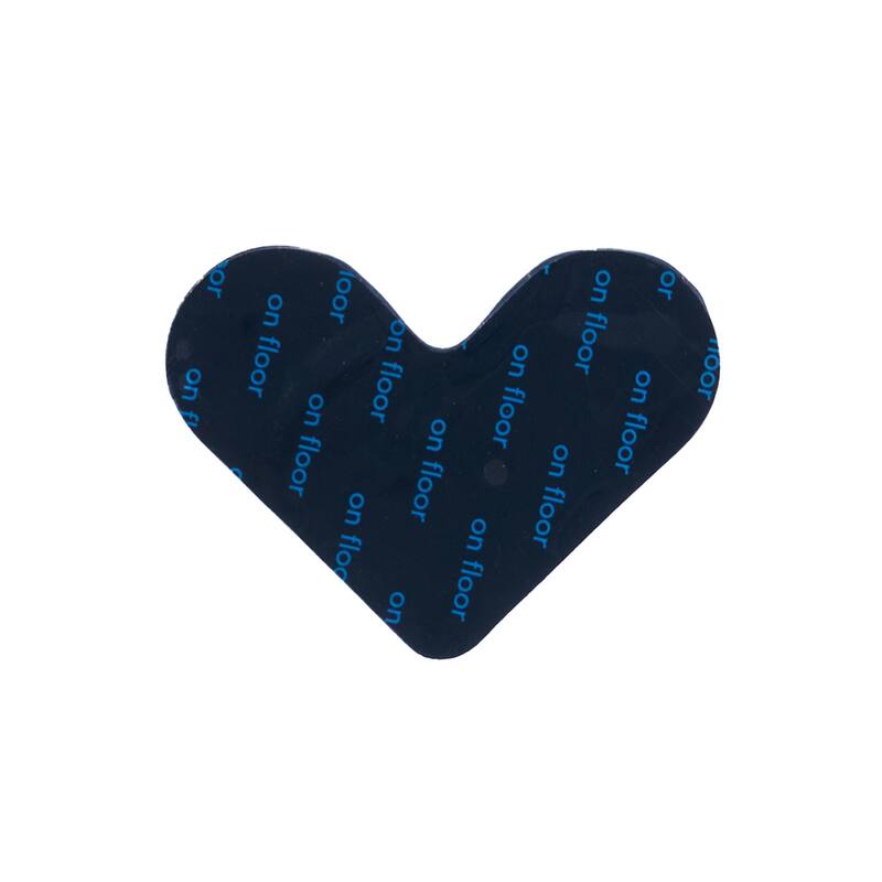 Non Slip Rug Tape / Adhesive Heart-shape - Black - 3.74" x 2.95"