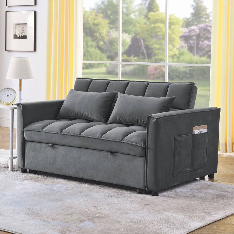 Convertible Loveseat Sofa Couch with PullOut Sleeper Sofa Bed Bed