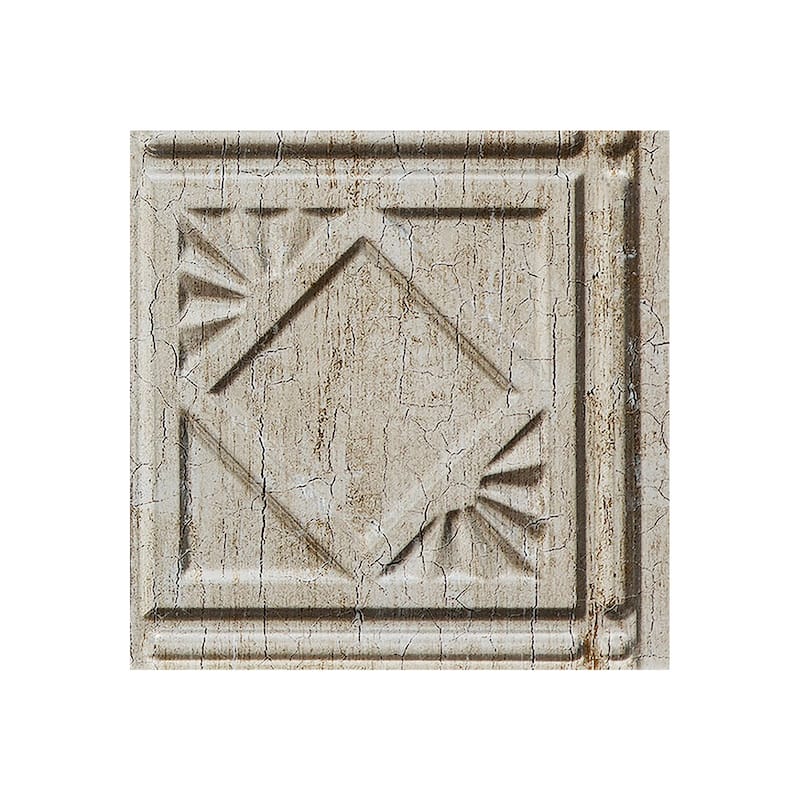 FASÄDE Traditional Style 4 Decorative Vinyl Backsplash Panel - 6X6 Inch Sample - Vintage Metal