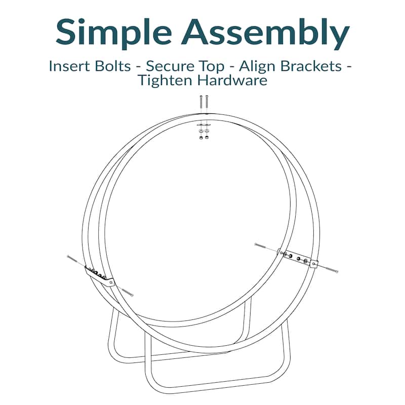 Sunnydaze Firewood Log Hoops and Covers - Multiple Options