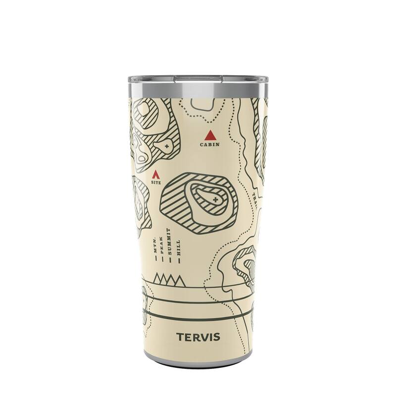 Tervis Traveler Explorer Collection Trail Map Triple Walled Insulated Travel Tumbler, Stainless Steel - 20oz
