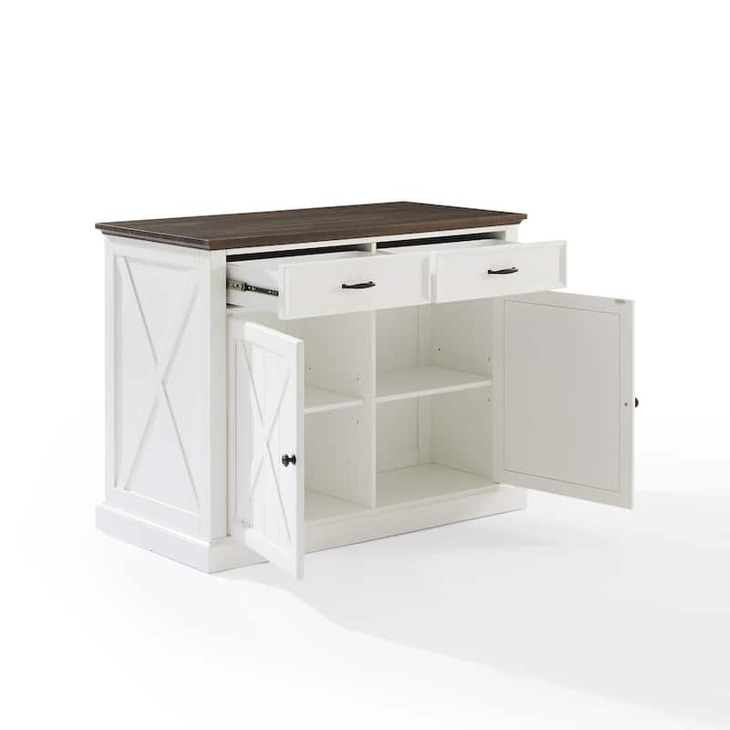 Crosley Clifton Kitchen Island - 23.63"d x 47.75"w x 36.25"h