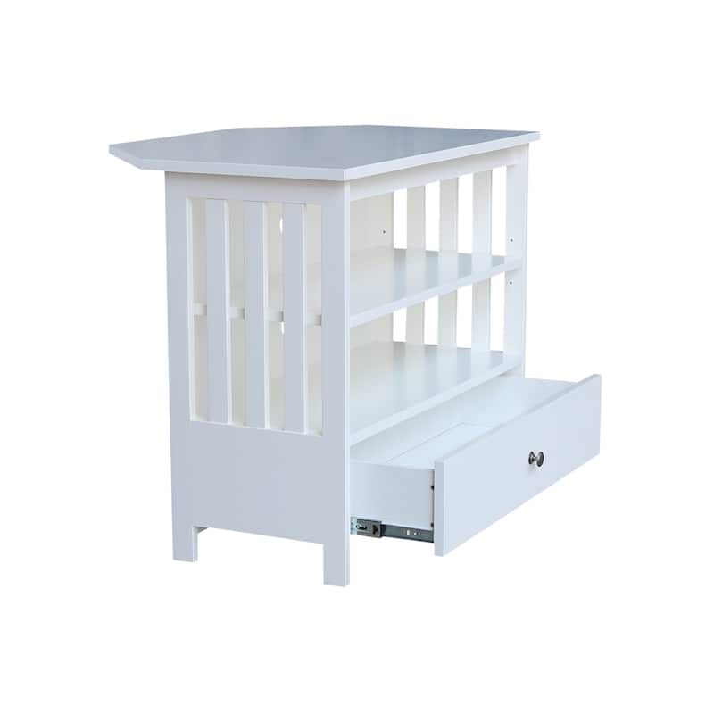 Solid Hardwood Mission Corner TV Stand