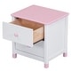 preview thumbnail 5 of 22, Wooden Nightstand with Two Drawers for Kids,