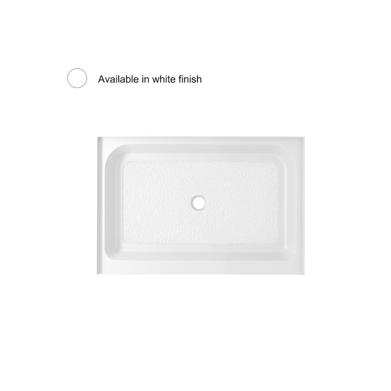 Indigo Home 48x36 inch Single Threshold Shower Tray Center Drain in White