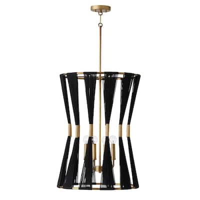 Bianca 19.5" 4-light Patinaed Brass Foyer Pendant