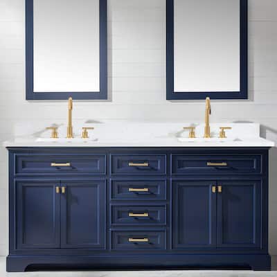Milano 72" Double Vanity in Blue