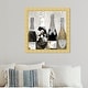 preview thumbnail 6 of 25, Oliver Gal 'Pass the Bottle Night' Drinks and Spirits Framed Wall Art Prints Champagne - Black, Gold 12 x 12 - Gold