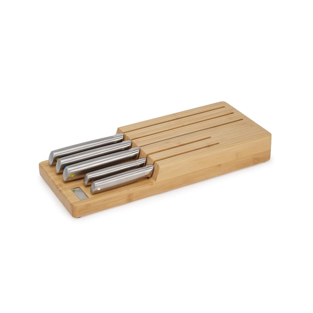 Joseph Joseph Elevate Steel 5-piece Knife Set with In-drawer Bamboo Storage Tray