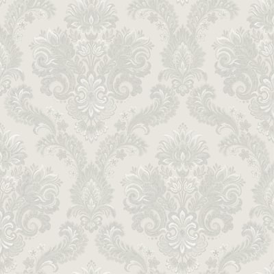 Galerie Wallcoverings Italian Style Traditional Floral Damask Vinyl on Non-woven Wallpaper Roll