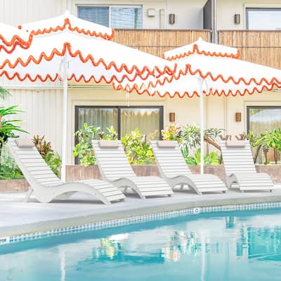 HDPS Water-Resistance Patio Lounge Chair Set of 4