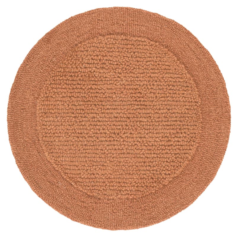 SAFAVIEH Handmade Novelty Alexej Wool Rug - Rust - 6' Round