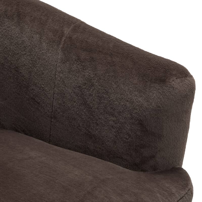 Christopher Knight Home - Plush Modern Swivel Upholstered Club Chair with Ergonomic Barrel Comfort
