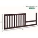 preview thumbnail 2 of 4, Evolur Atlas Toddler Rail in Roasted Chestnut, ASTM Standards Solid Hardwood, Safe, Sturdy, and Stylish