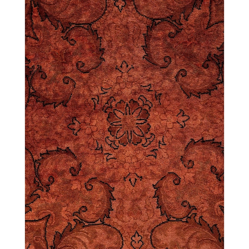 Overdyed, One-of-a-Kind Hand-Knotted Area Rug - Pink - 9' 2" x 12' 3"