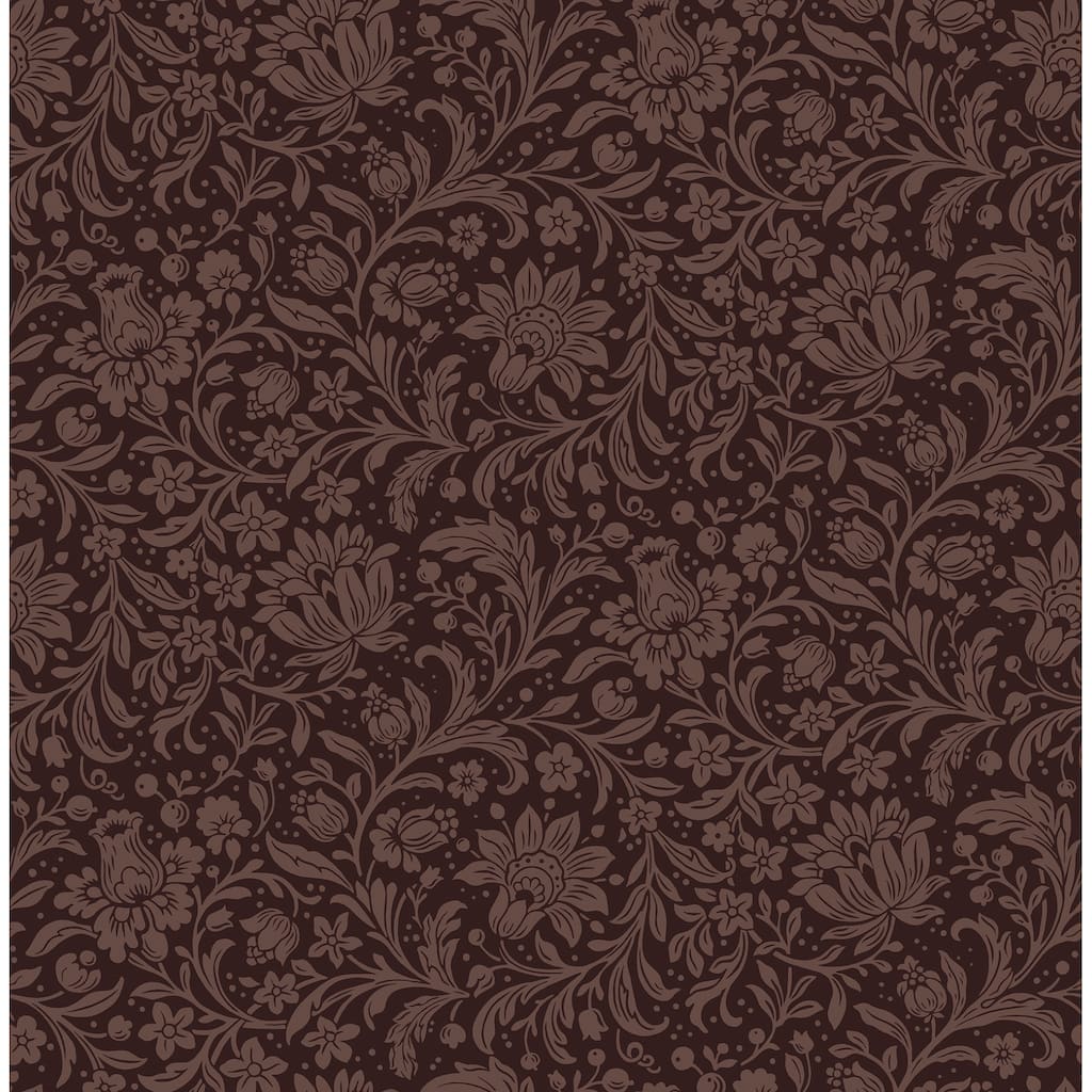 Chris Loves Julia x A-Street Prints Hague Burgundy Floral Trail Wallpaper