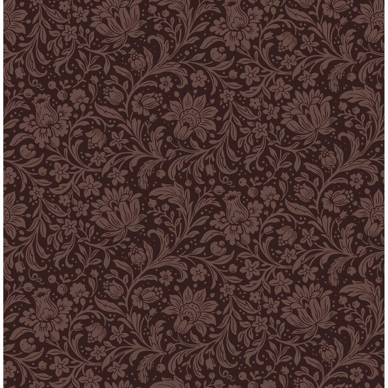 Chris Loves Julia x A-Street Prints Hague Burgundy Floral Trail Wallpaper