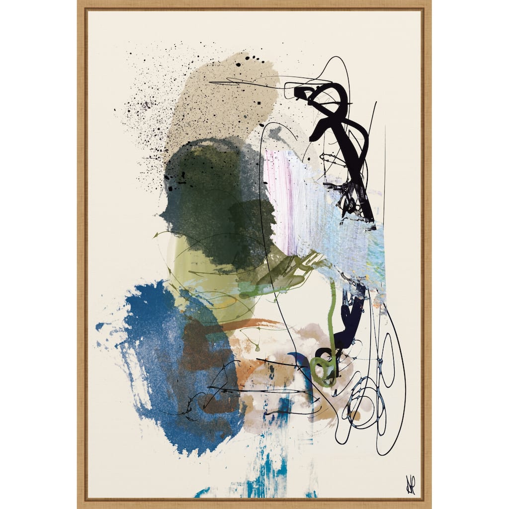 Twin Abstract by Dan Hobday (23 x 33 in.), Framed Canvas Wall Art Print