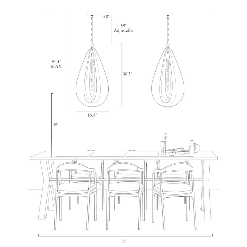 Dsmll Mid-century Modern 4-Light Chandelier Black Gold Lantern Pendant Lights for Dining Room