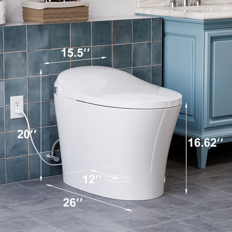 HOROW T10 One-piece Smart Toilet with Heated Seat, Pre-wet, Dual Flush - 12'' rough in
