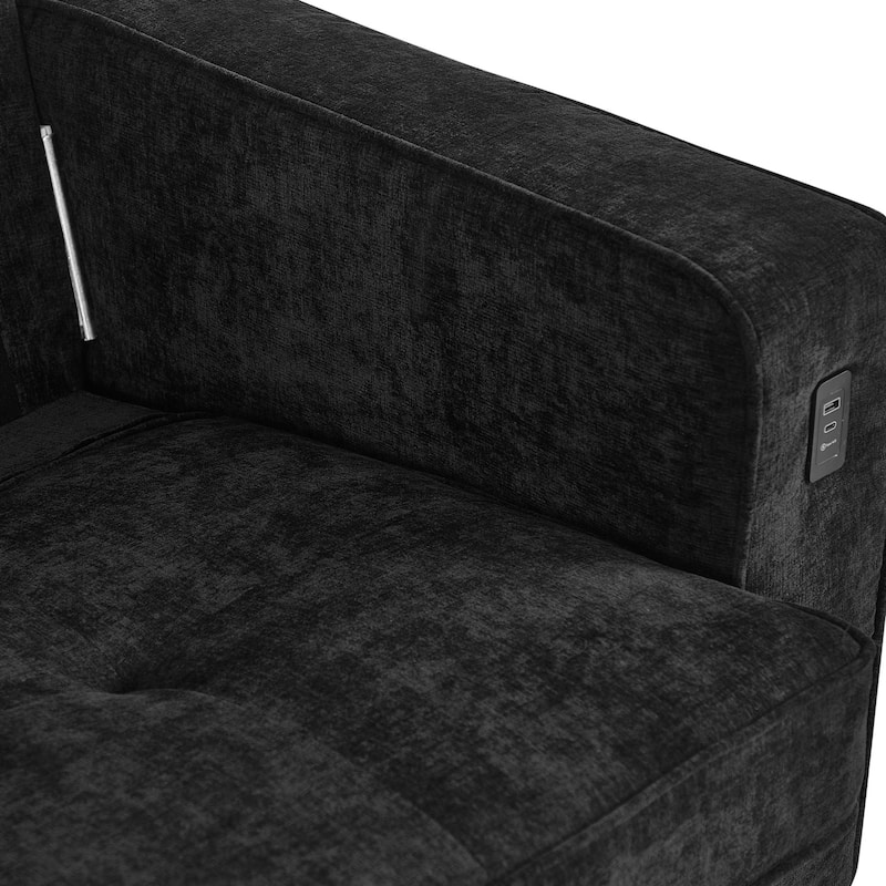 82.7" Sofas for Living Room, Comfy Love Seat Couches, Corduroy Loveseat Sofa,, Easy Assembly with USB