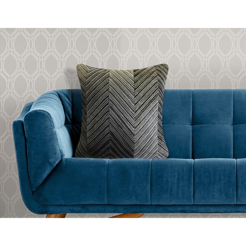 Edie At Home Chevron Velvet Decorative Pillow 20x20