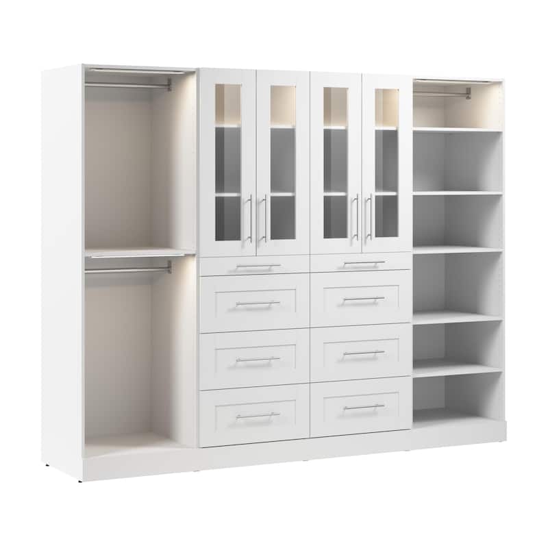Bestar Florence 100W x 25D Walk-In Closet Organizer System, Shaker