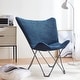 preview thumbnail 1 of 1, Oversized Butterfly Chair - Comfy Cozy by DormCo Nightfall Navy