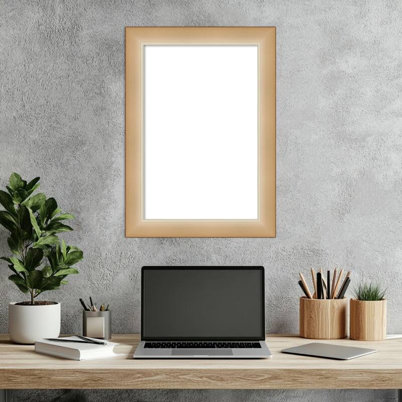 Amanti Art Eva Black Silver Narrow Framed Dry Erase Magnetic Board