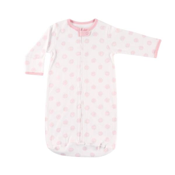 slide 1 of 1, Hudson Baby Infant Girl Cotton Long-Sleeve Wearable Sleeping Bag, Sack, Blanket, Pink Scroll 1-Pack, 0-3 Months