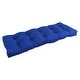 preview thumbnail 37 of 94, Solid Twill Tufted Indoor Bench Cushion (Multiple widths from 42 to 60 inch) 46" wide - Royal Blue