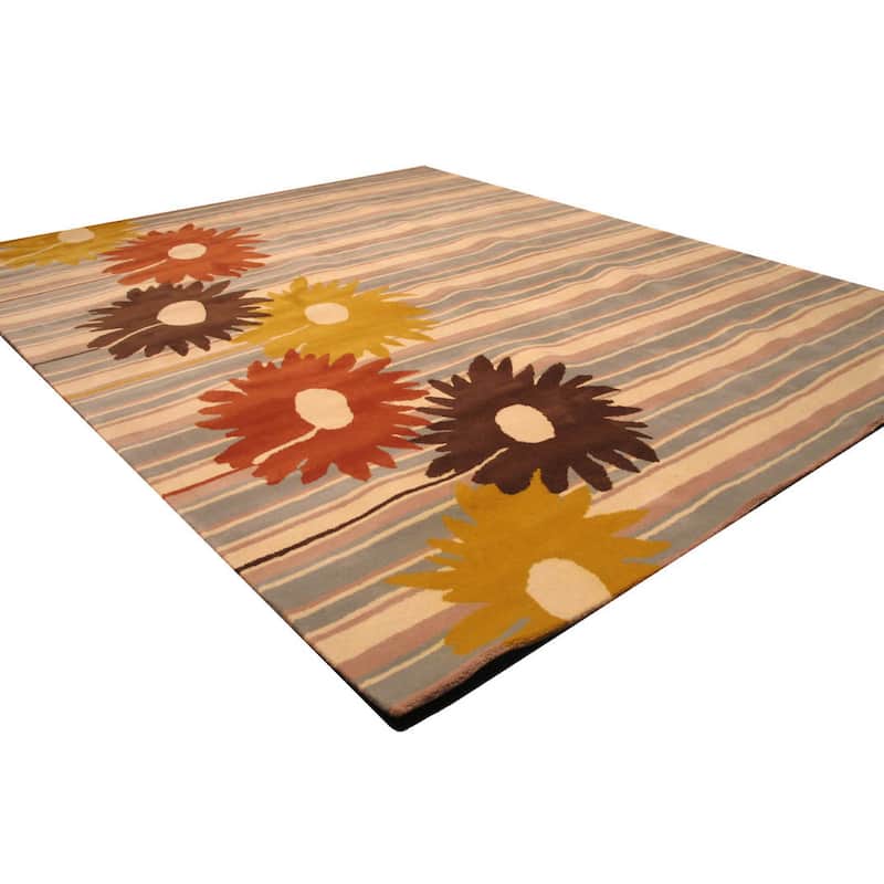 Blue Transitional Floral Niki Area Rug - A Blend of Timeless Elegance and Modern Charm - 8' x 10'